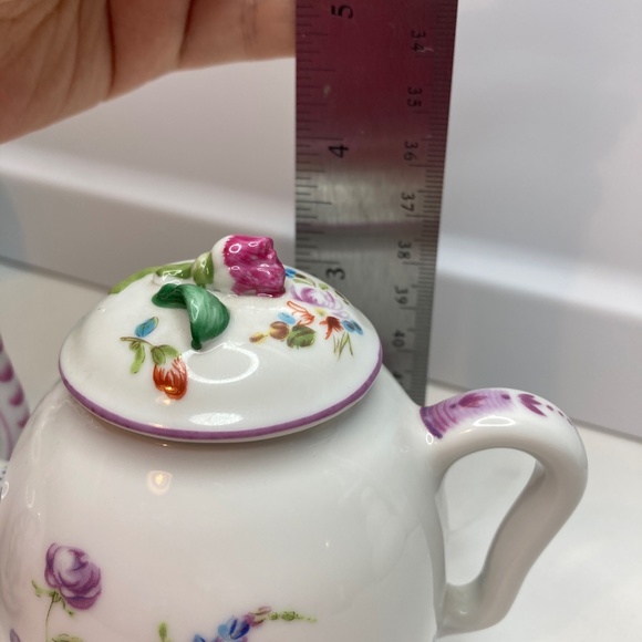 Victoria & Albert Museum Teapot Mennecy ,hochst 1985 Franklin Mint Fine Porcelai - Picture 13 of 13